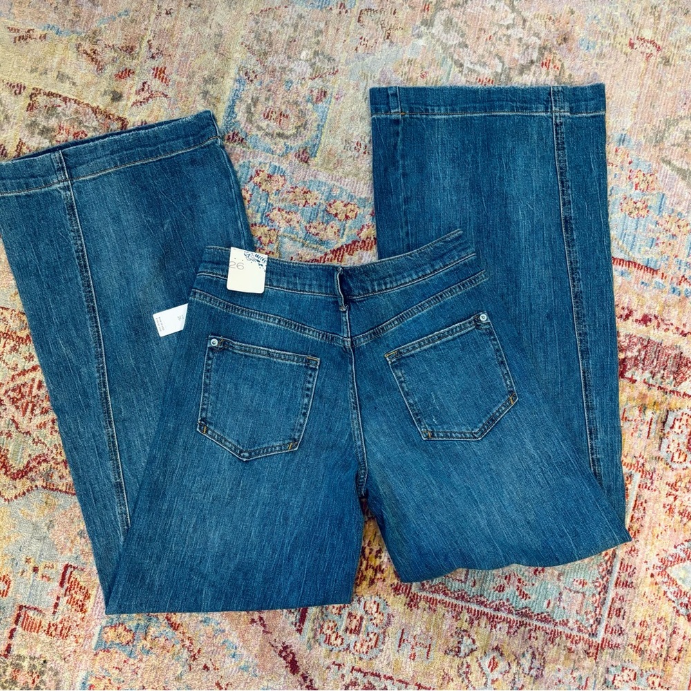 Anthropologie Pilcro NWT wide leg jeans sz 26